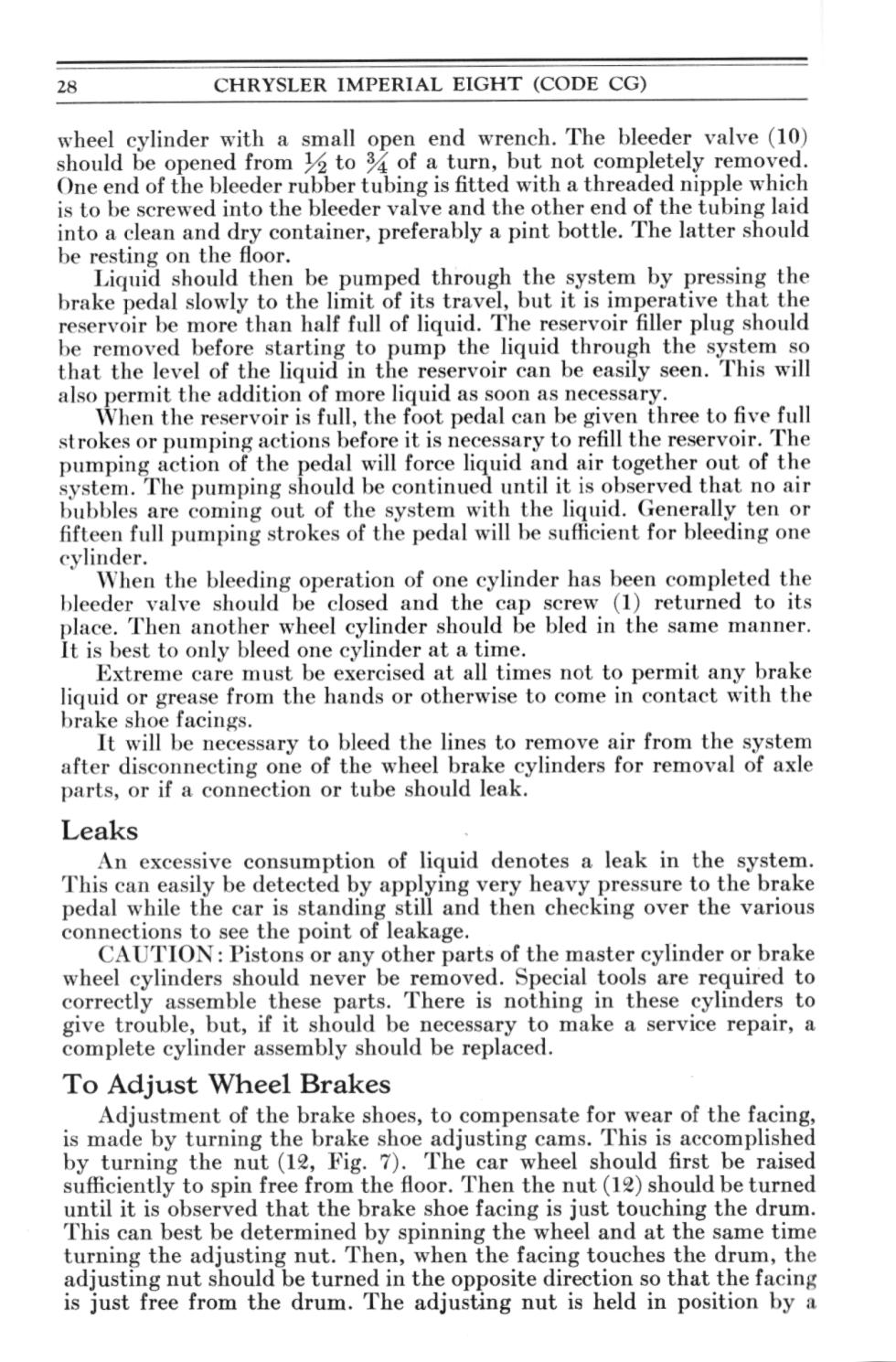 1931 Chrysler Imperial Owners Manual Page 14